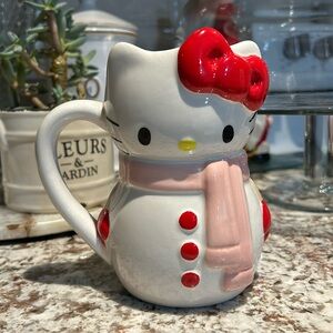Hello kitty Christmas snowman mug